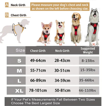Heavy Duty No-Pull Dog Harness with Handle – Reflective, Front-Clip, Padded & Adjustable for Medium to Large Dogs