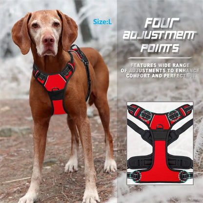 Heavy Duty No-Pull Dog Harness with Handle – Reflective, Front-Clip, Padded & Adjustable for Medium to Large Dogs